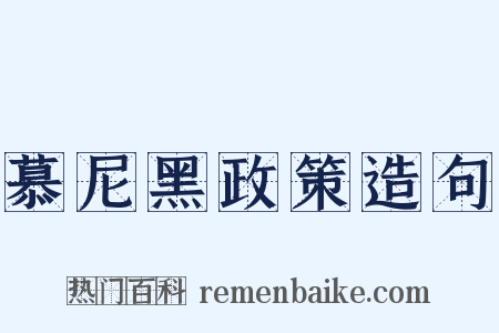 慕尼黑政策造句是什么意思的图片
